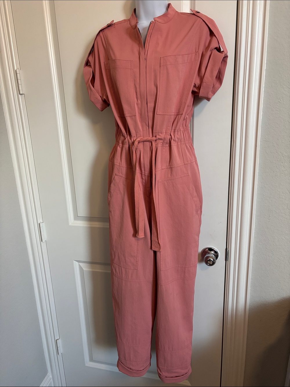 Sweaty Betty Utility Tie-Waist Jumpsuit - Dusty Rose 4-6 Small (#46J)